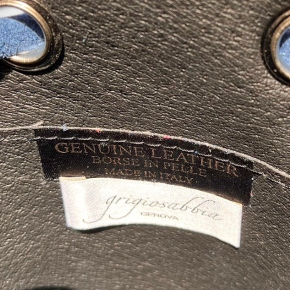 Borse In Pelle Genuine Italian Leather Bucket Purse Removable Strap Hobo Bag - Picture 9 of 16